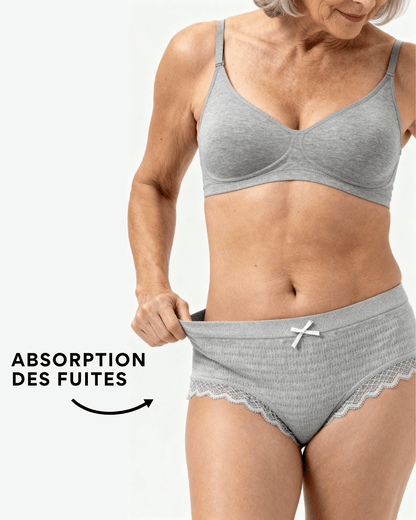 Lot de 14 Culottes Antibactériennes - Gris