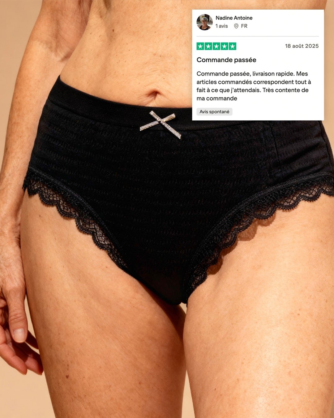 Lot de 7 Culottes Antibactériennes - Noir