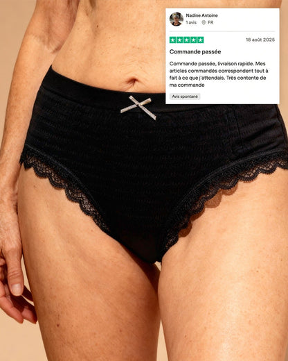 Lot de 7 Culottes Antibactériennes - Noir