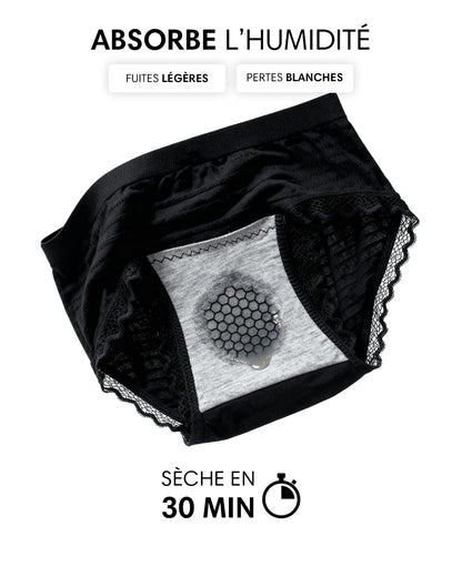 Lot de 7 Culottes Antibactériennes - Noir