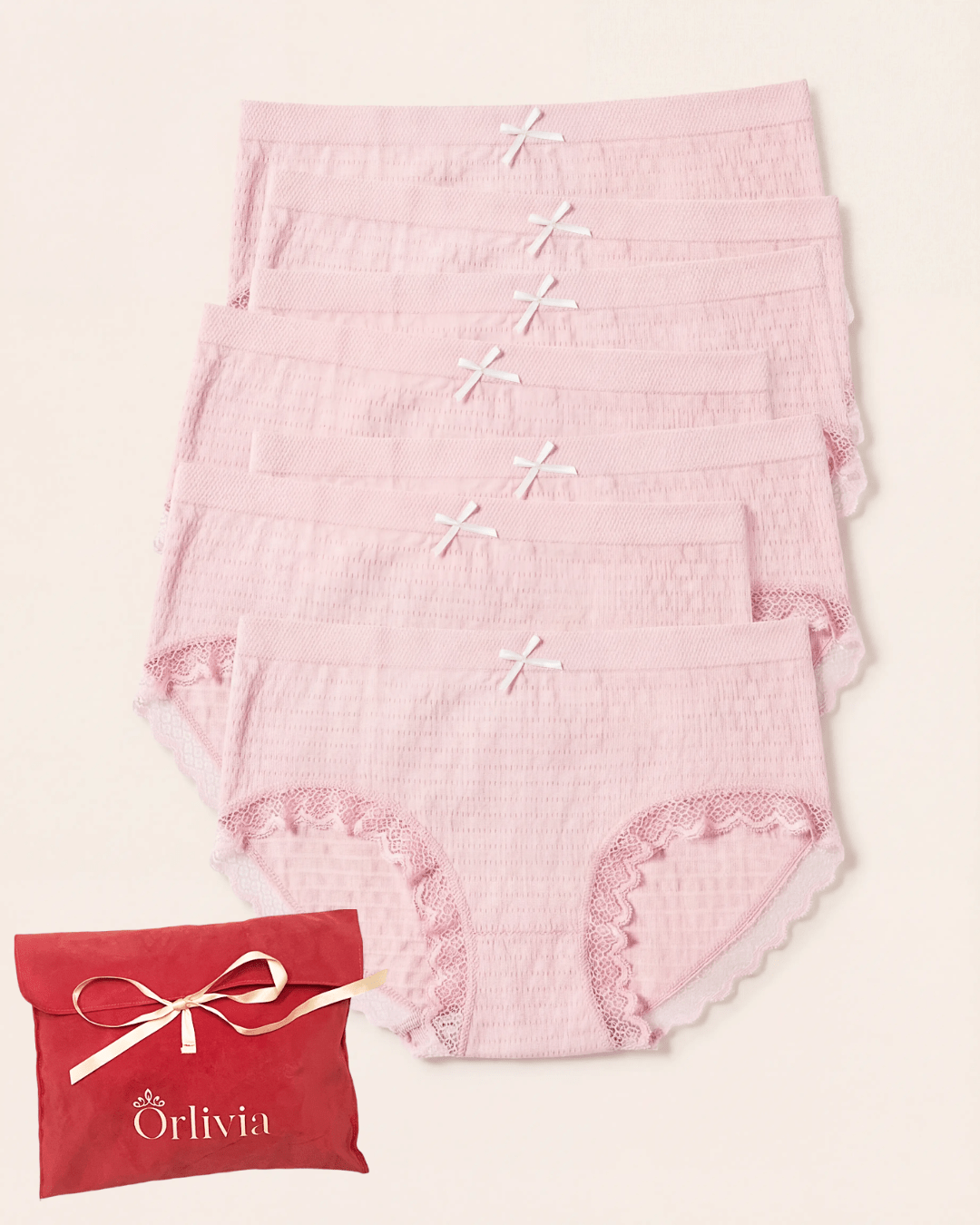 Lot de 7 Culottes Antibactériennes - Rose