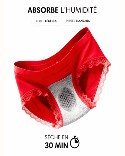 Lot de 7 Culottes Antibactériennes - Rouge