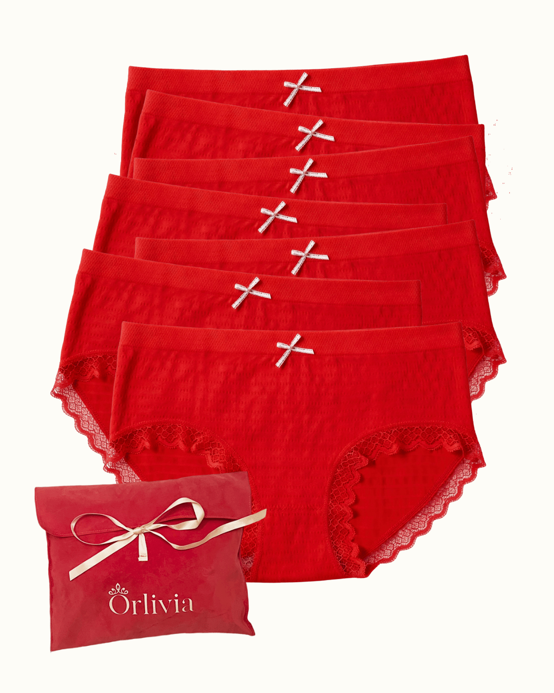 Lot de 7 Culottes Antibactériennes - Rouge