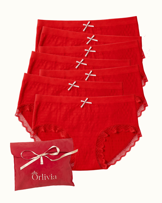 Lot de 7 Culottes Antibactériennes - Rouge