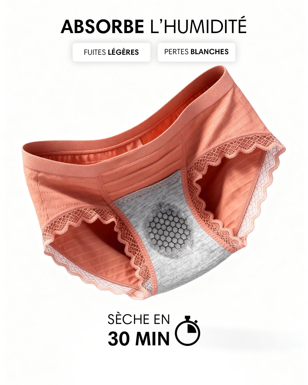Lot de 7 Culottes Antibactériennes